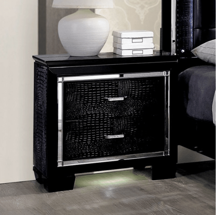 Bellanova King Size Glam Bedroom Set - Black