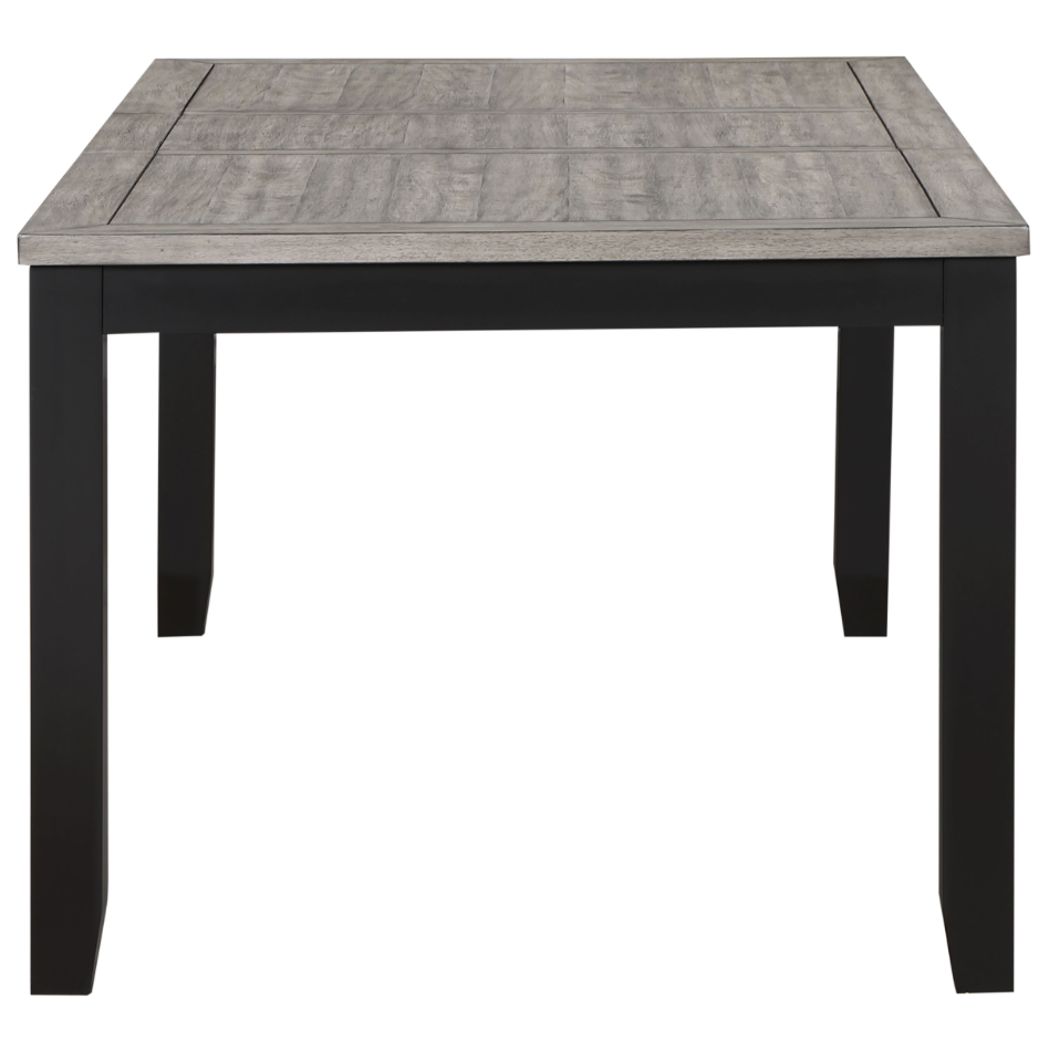Elodie 5-Piece Dining Table Set With Extension Leaf Grey And Black