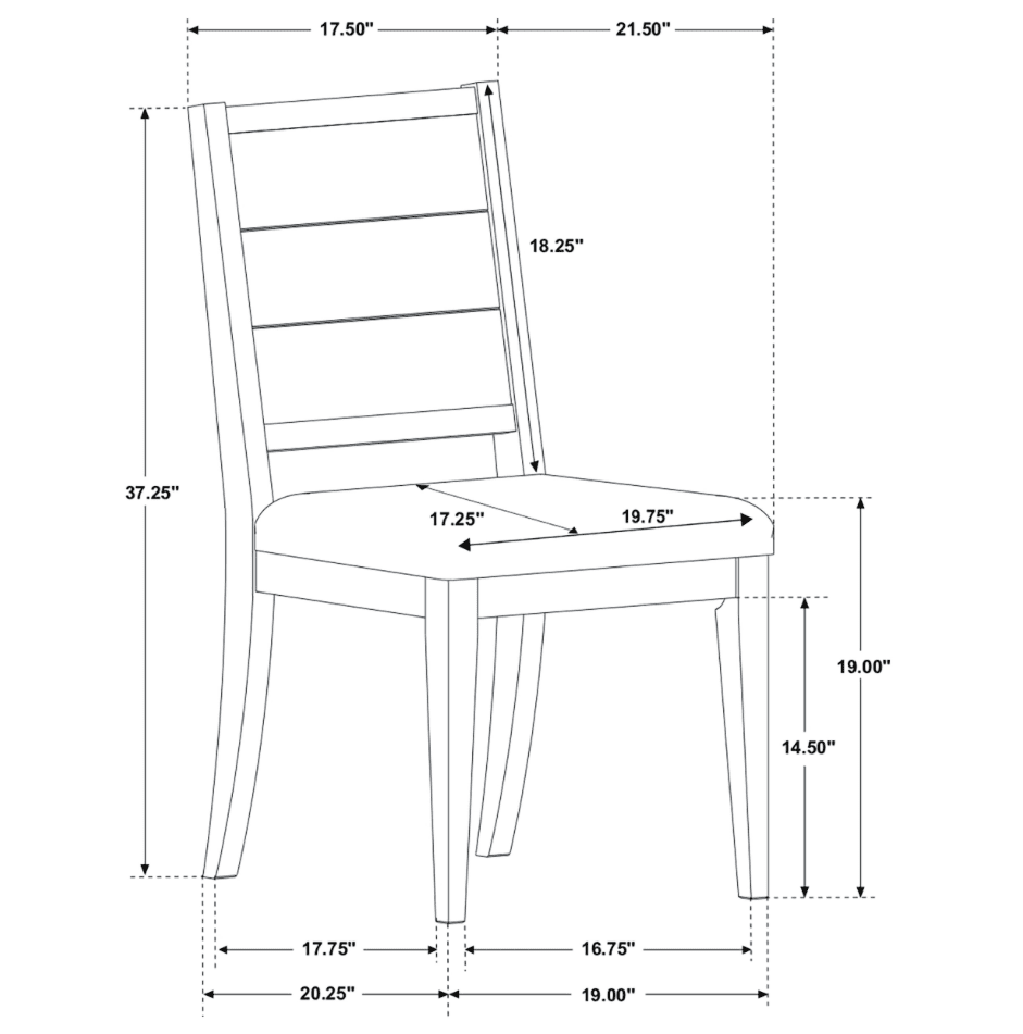 Elodie 7-Piece Dining Table Set With Extension Leaf Grey And Black