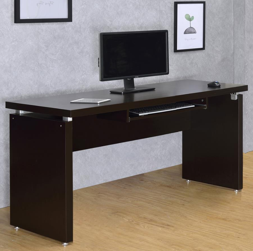 Skylar Computer Desk With Keyboard Drawer Cappuccino