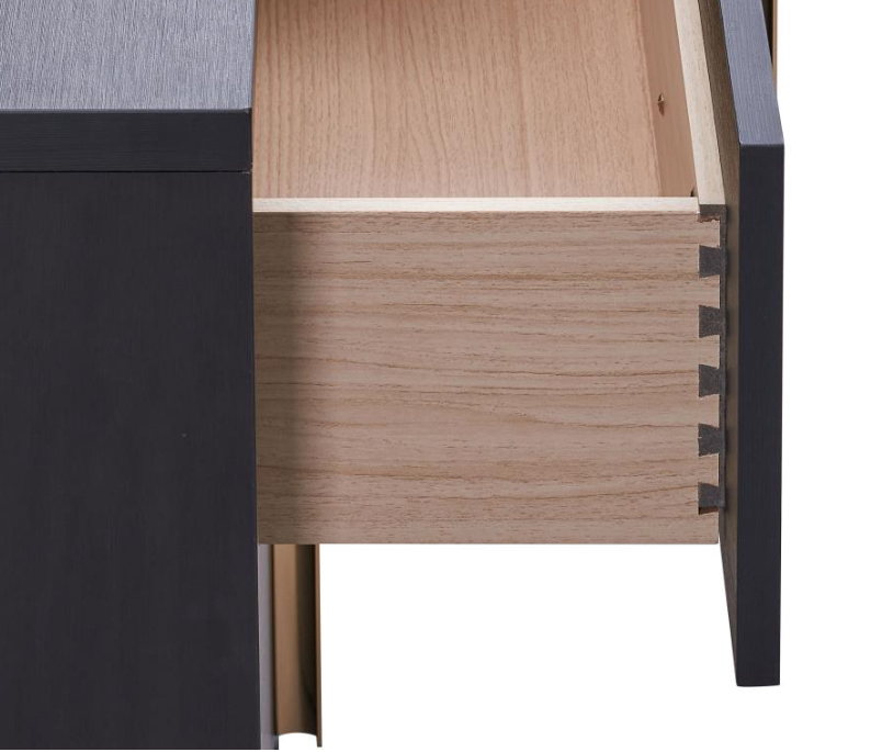 Marceline King Bedroom Set with LED Lighted Headboard - Black & Gold