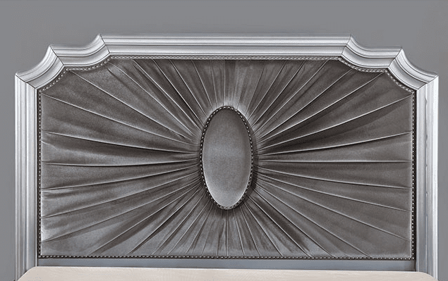 Aalok Glam Style King Bedroom Set - Warm Gray