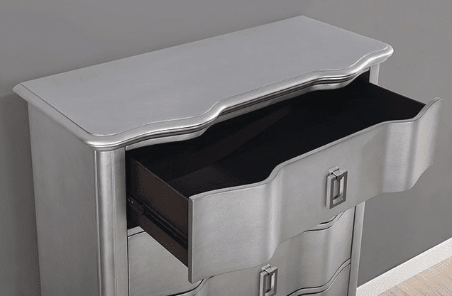 Aalok Glam Style King Bedroom Set - Warm Gray