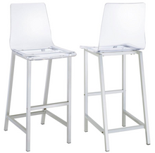 Xavier Modern Clear Acrylic Bar Stool Set of 2