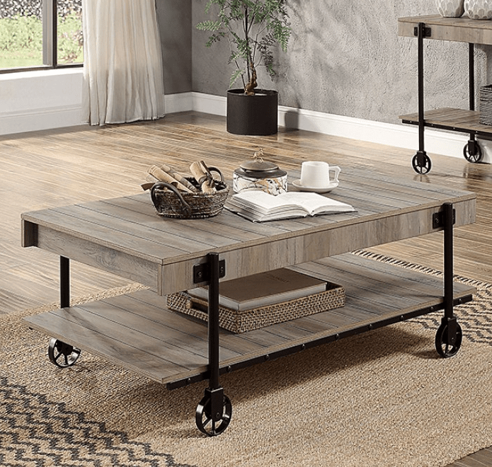 Lobb Rustic Industrial End Table