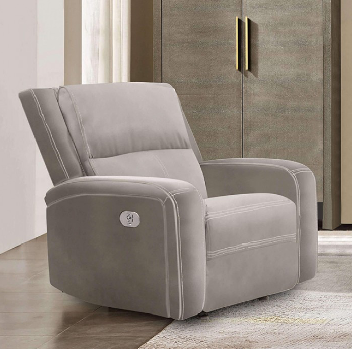 Vasilios Transitional Power Recliner - Taupe