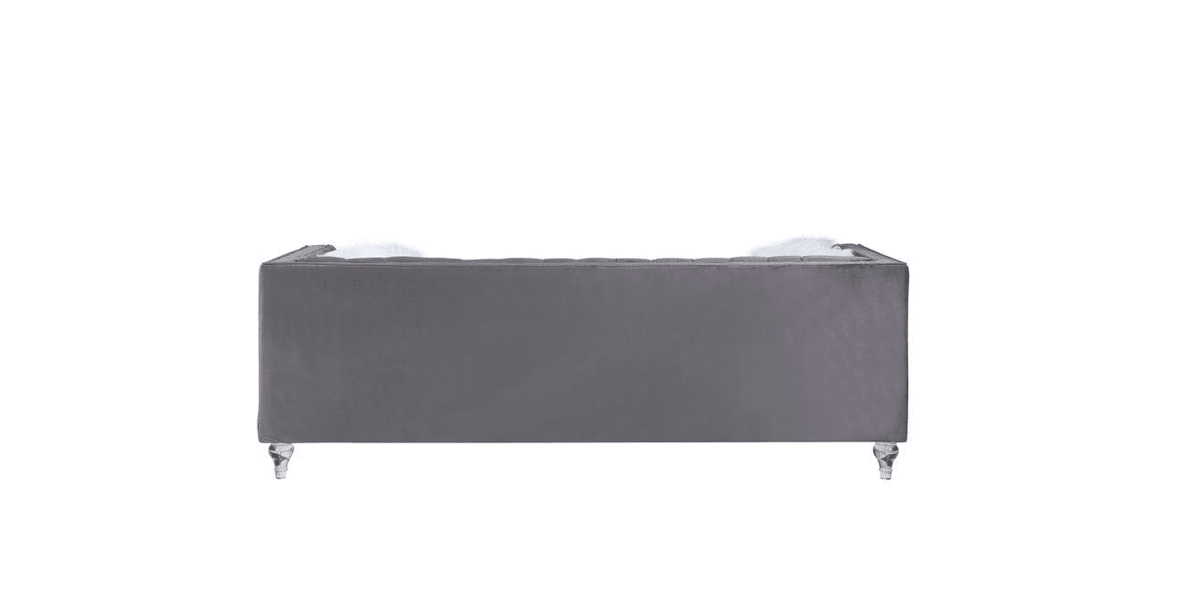Heibero Button Tufted Gray Velvet Sofa Set - ACME LV00330
