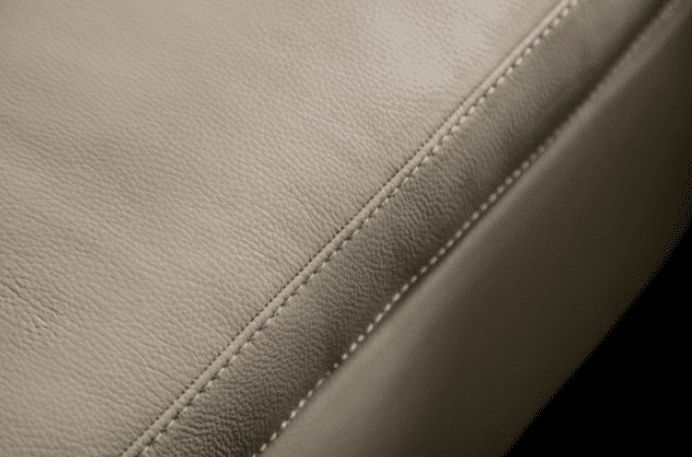 Balderico Italian Leather Power Sofa - Taupe