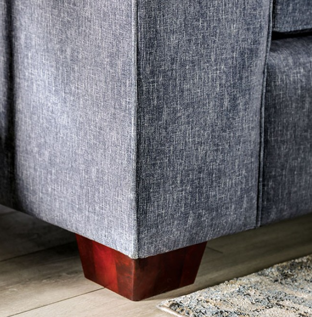 Shoreditch Contemporary Upholstered Sectional - Navy