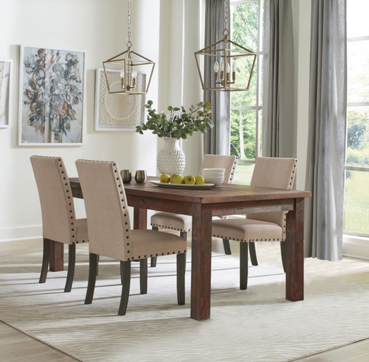 Coleman 5-Piece Dining Set Rustic Golden Brown