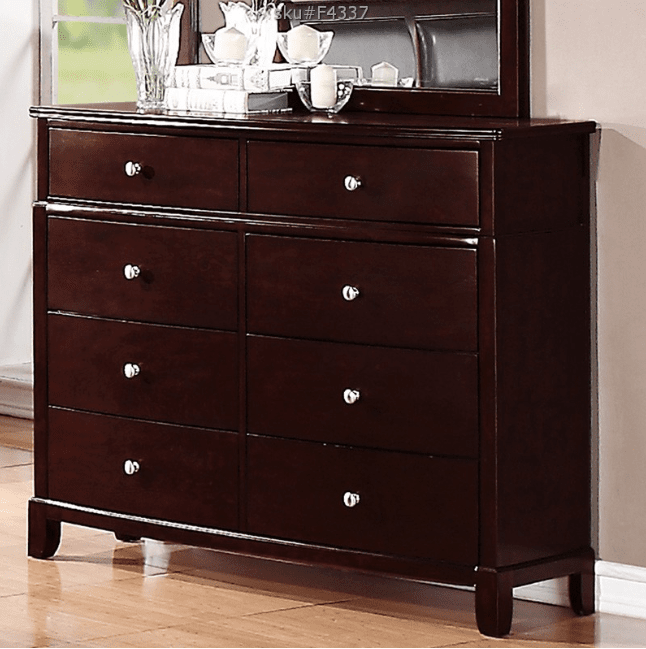 Granbury Traditional 8-Drawer Dresser with Silver Knob - Cherry