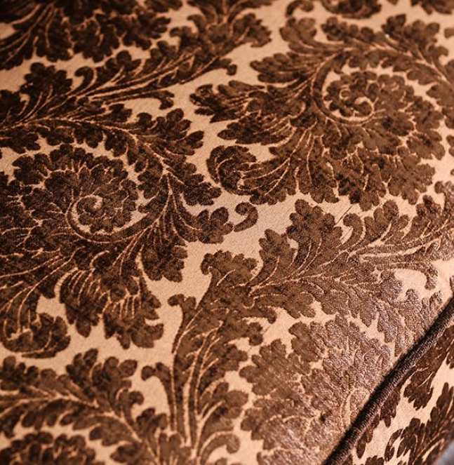 Elpis Traditional Chenille Sofa w- Victorian Print