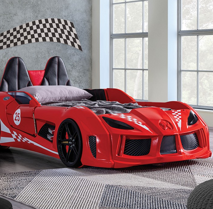 Trackster Race Car Novelty Bed - Red
