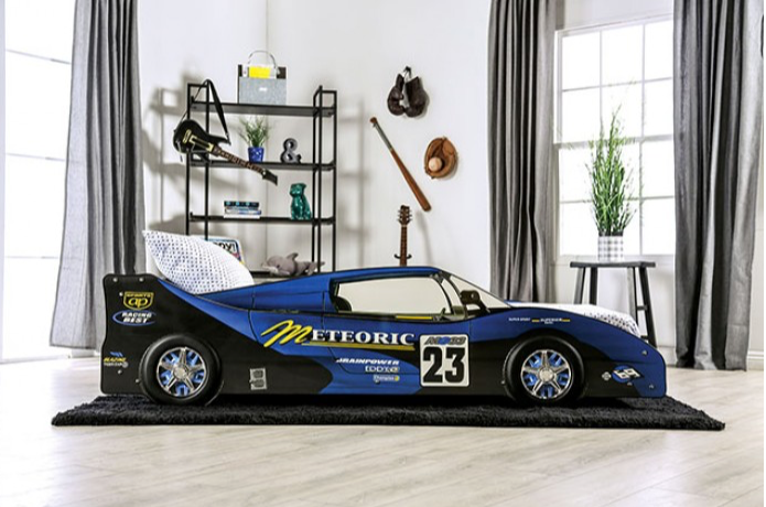Dustrack Twin Racer Bed - Blue