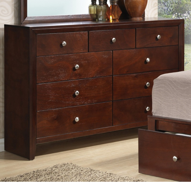 Arlington King Storage Bed with Bookcase Headboard - Brown Cherry