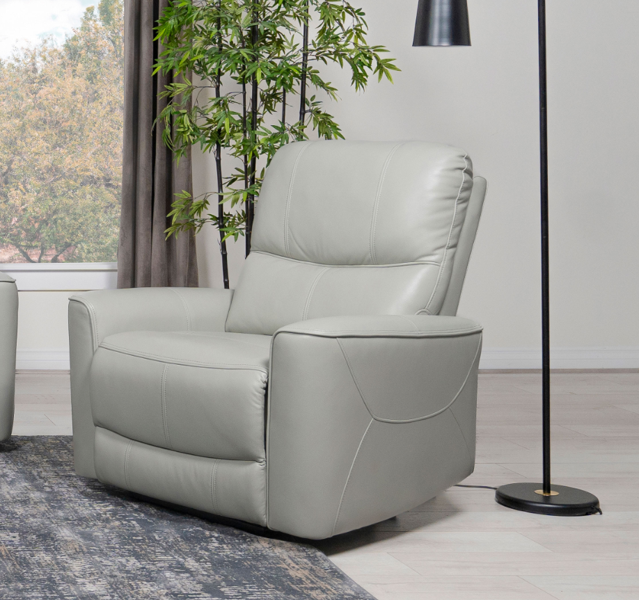 Greenfield Upholstered Power Recliner Chair Ivory Finally Home