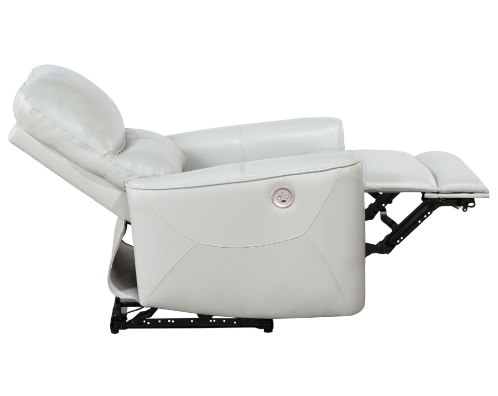 Greenfield Upholstered Power Recliner Chair Ivory