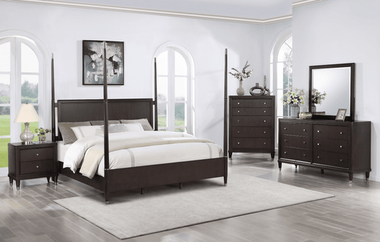Emberlyn King Poster Bed in Rich Brown