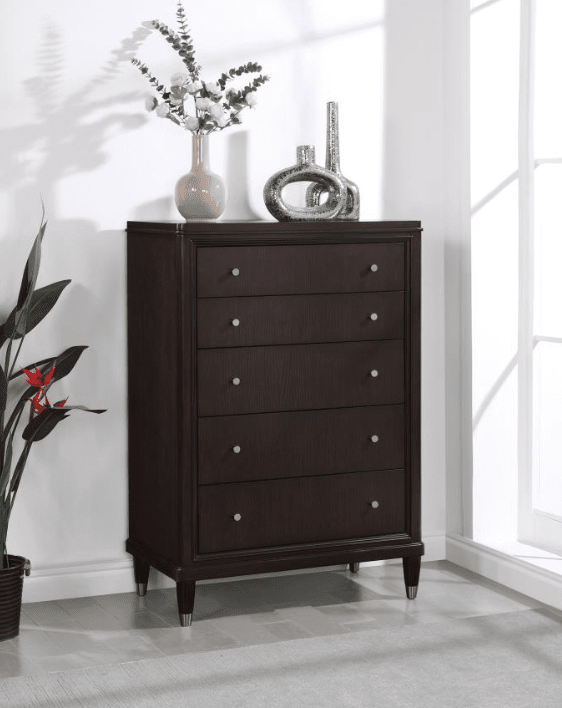 Emberlyn 5-Drawer Bedroom Chest Brown