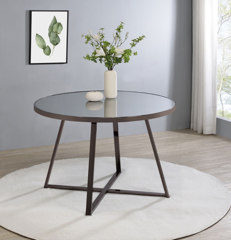 Jillian Modern 5PC Dining Set - Black Nickel