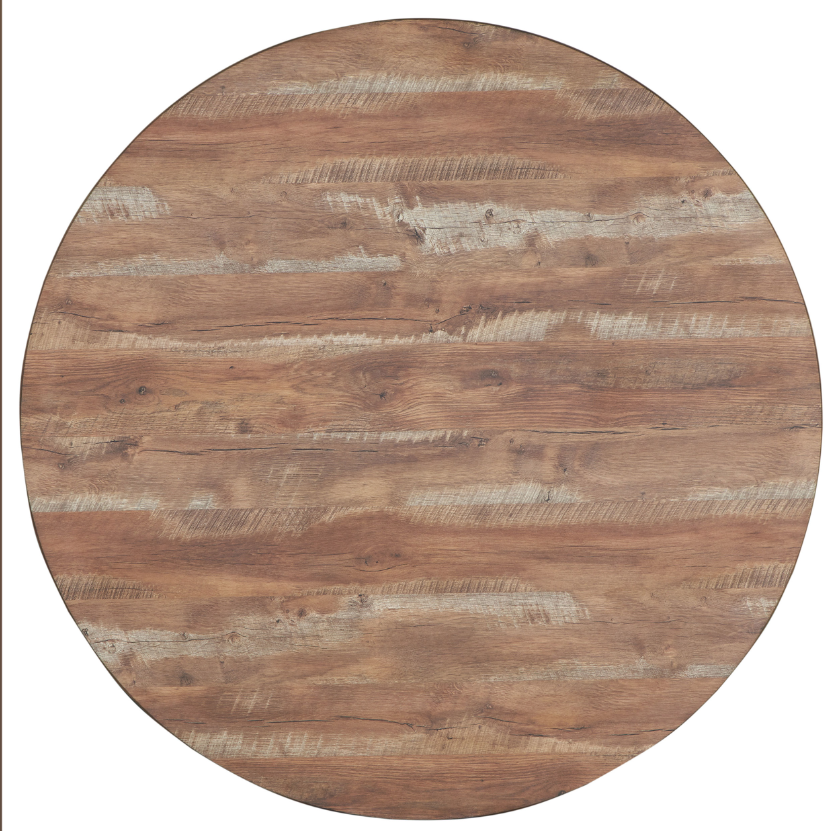 Gibson Round 5-Piece Counter Height Dining Set Yukon Oak And Black