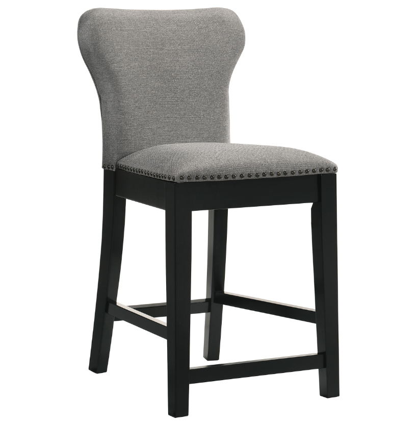 Gibson Round 5-Piece Counter Height Dining Set Yukon Oak And Black