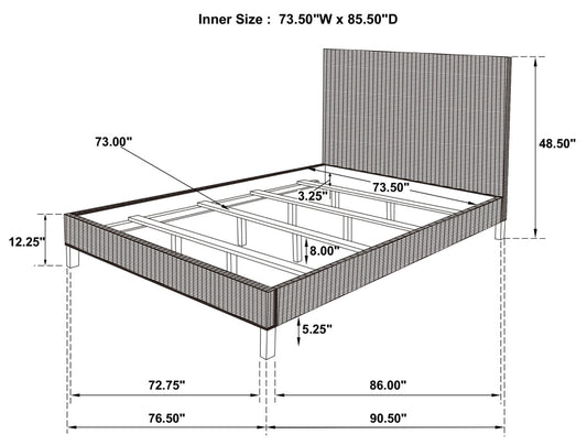 Zyla Woven Rattan Queen Panel Bed Kubu Grey
