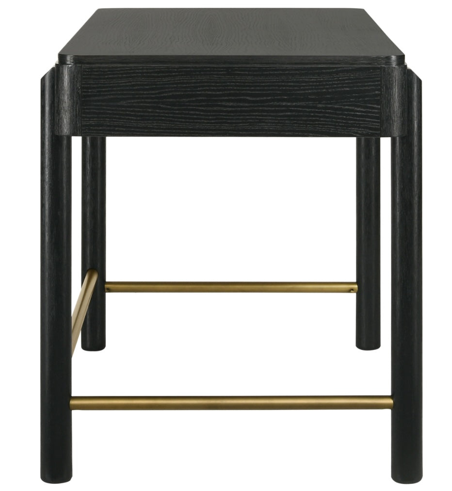 Arini 2-Drawer Vanity Desk Makeup Table Black
