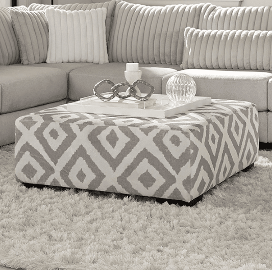Herminston Transitional Chenille Ottoman