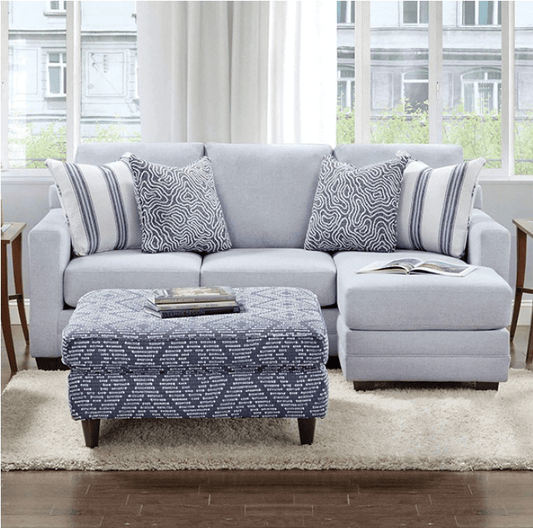 Chiswick Contemporary Sectional in Gray Performance Fabric