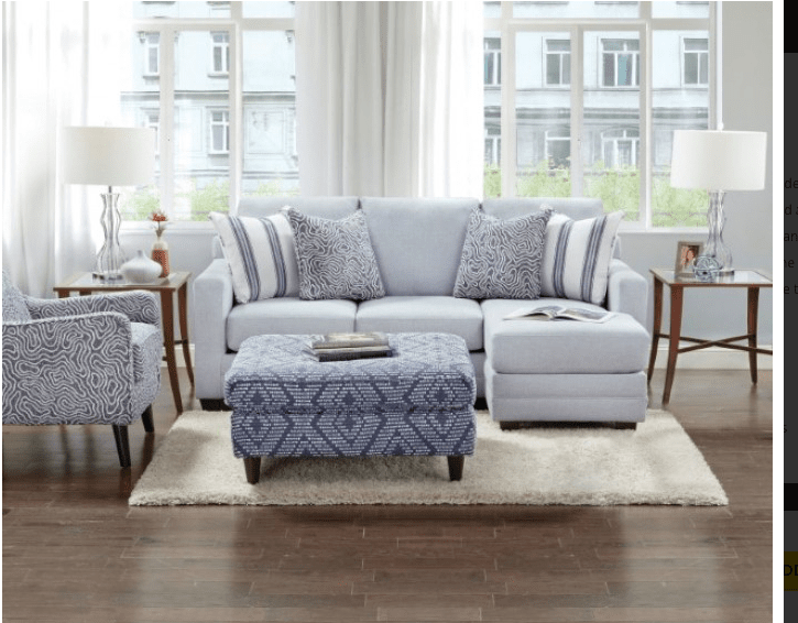 Chiswick Contemporary Sectional in Gray Performance Fabric