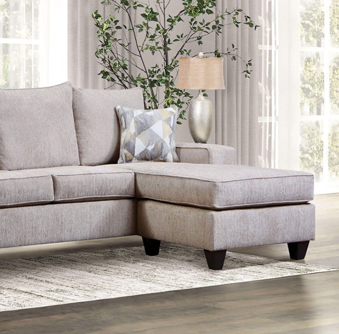 Kesgrave Contemporary Chenille Sectional - Beige