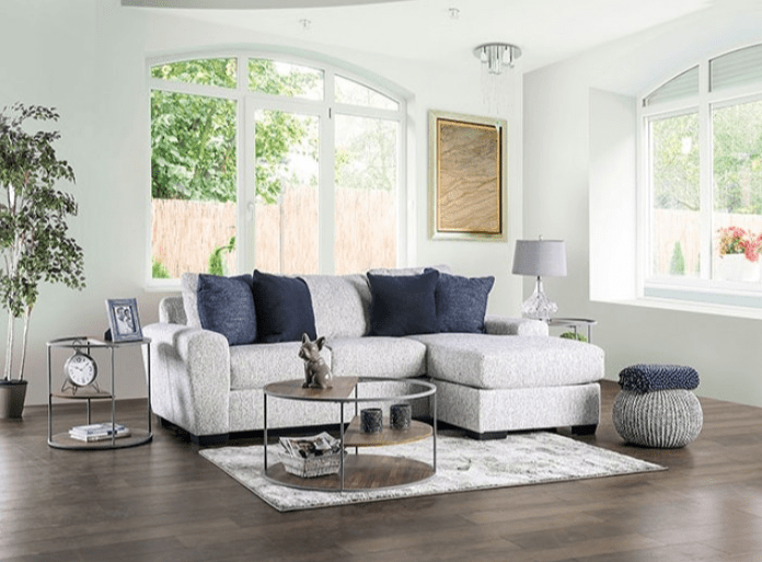 Eastcote Transitional Chenille Sectional - Cream