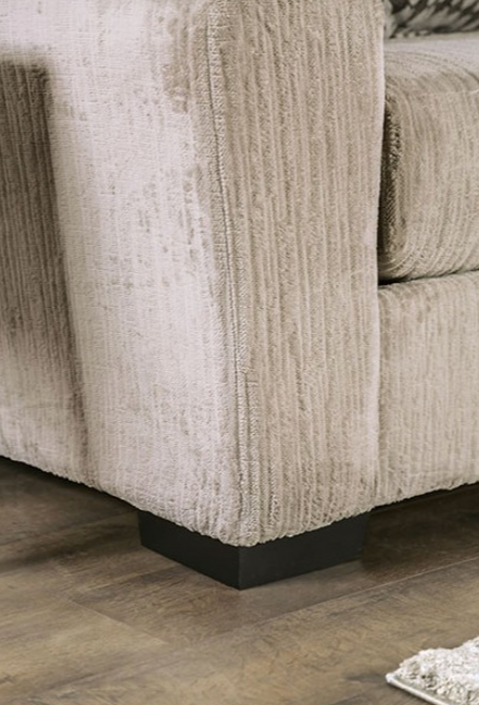 Eastcote Transitional Chenille Sectional - Light Mocha