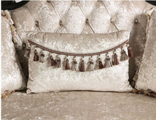 Acapulco Traditional Sofa & Loveseat Set with Wood Trim - Off White
