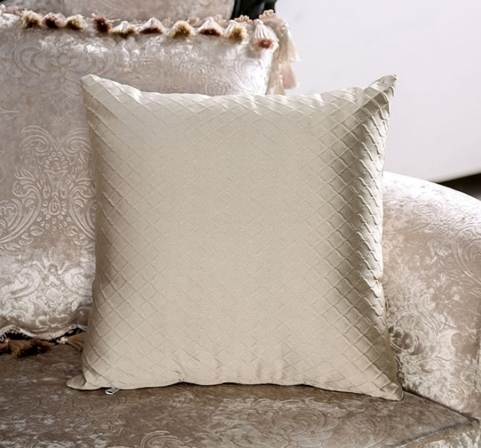Acapulco Traditional Sofa & Loveseat Set with Wood Trim - Off White