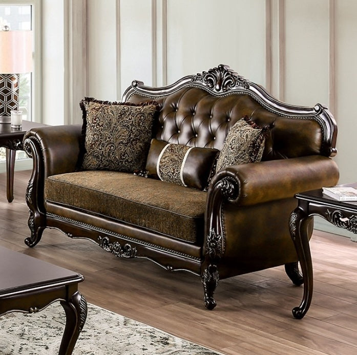 Ensenada Traditional Rolled Arm Sofa & Loveseat Set