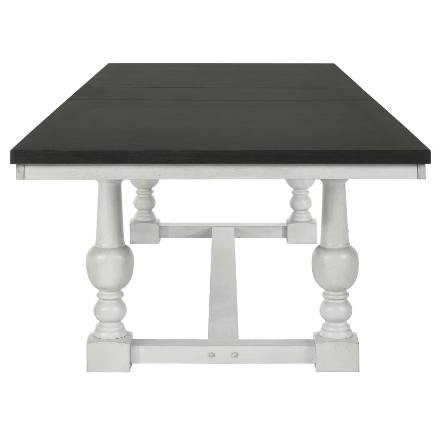 Aventine 7-piece Rectangular Dining Set Charcoal and Vintage Chalk