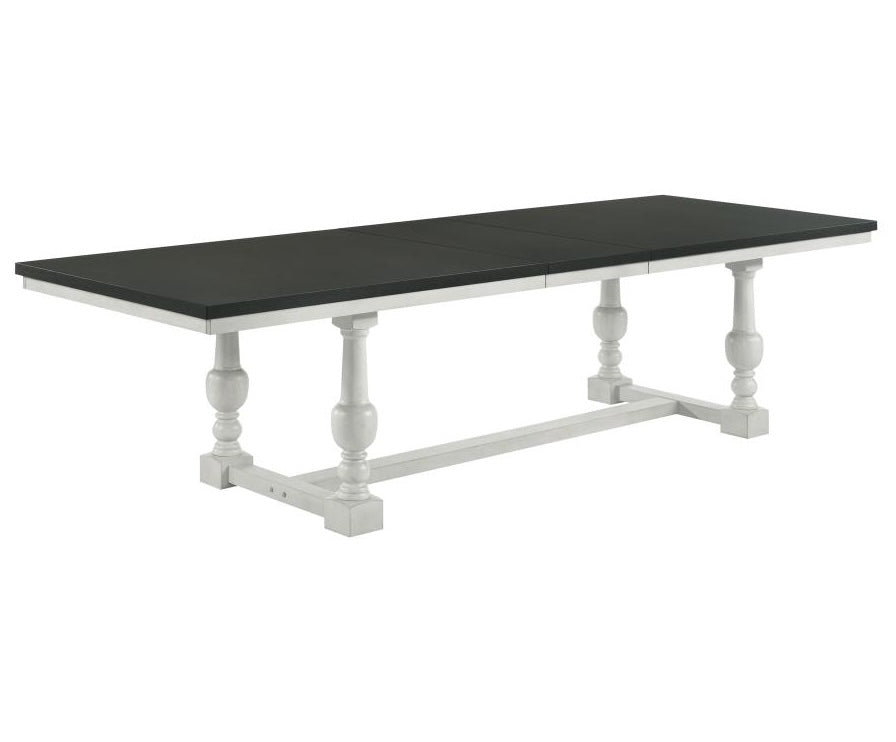 Aventine 7-piece Rectangular Dining Set Charcoal and Vintage Chalk