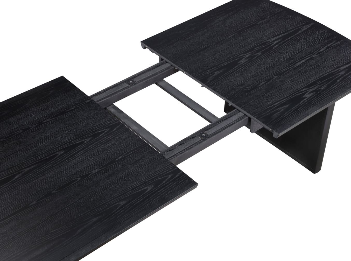 Brookmead 7-Piece Rectangular Dining Set With 18″ Removable Extension Leaf Black