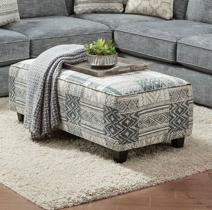 Eastleigh Transitional Chenille Ottoman