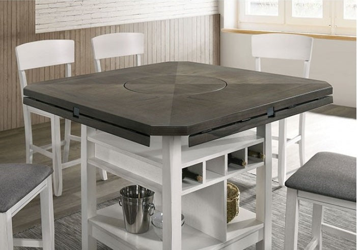 Stacie Counter Height Dining Table with Drop Leaves
