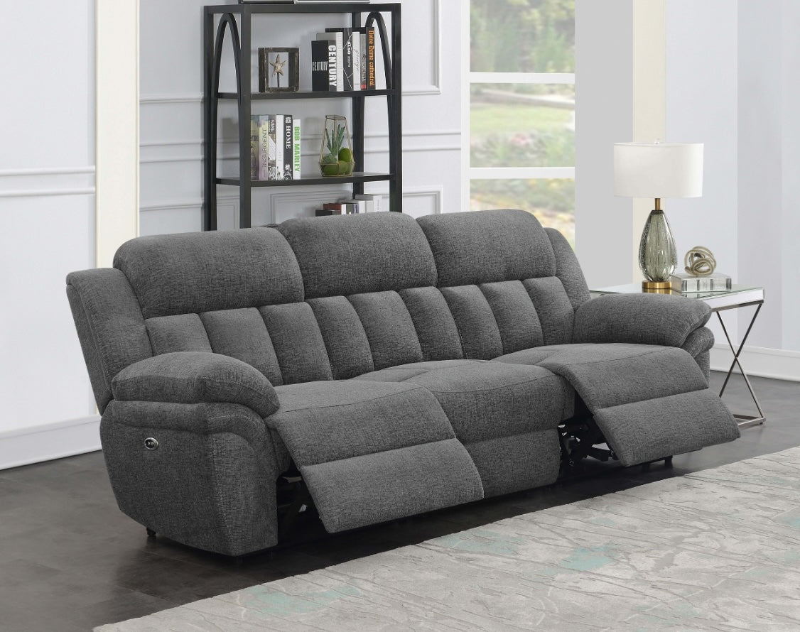 Bahrain Upholstered Power Sofa Charcoal