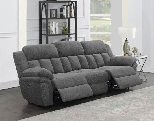 Bahrain Upholstered Power Sofa Charcoal