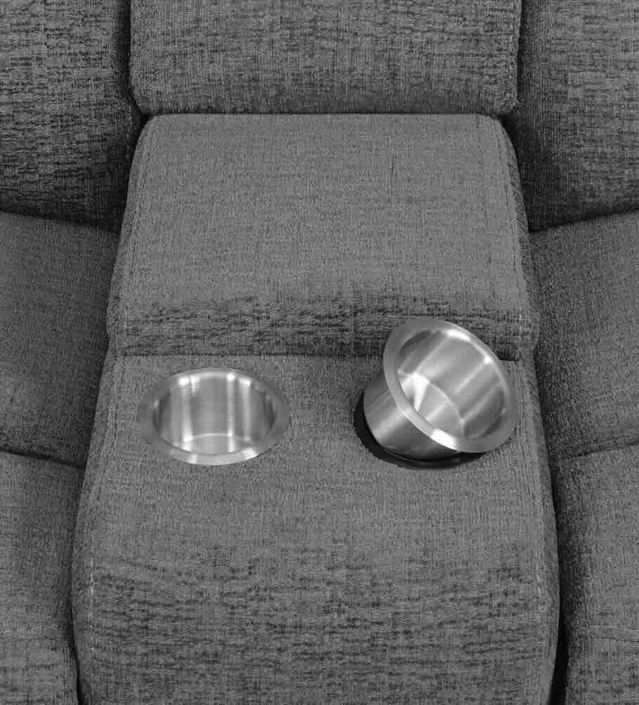 Bahrain Upholstered Power Sofa Charcoal