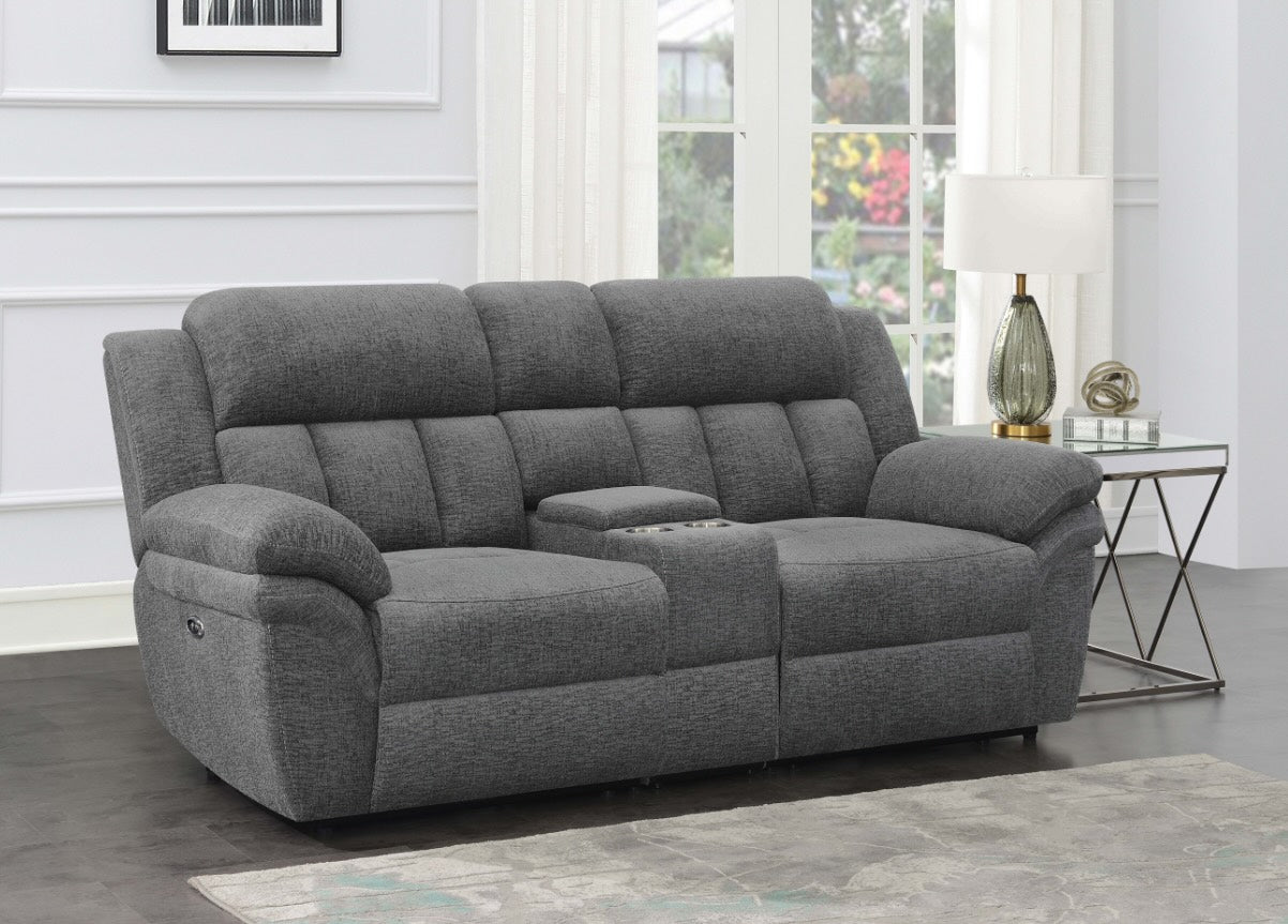Bahrain Upholstered Power Sofa Charcoal