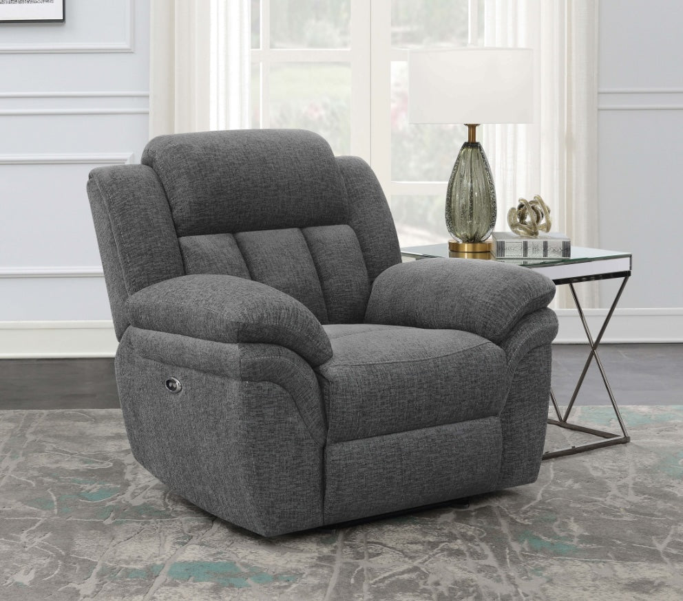 Bahrain Upholstered Power Sofa Charcoal