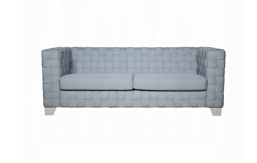 ACME Saree Knitted Sofa - Light Teal & White