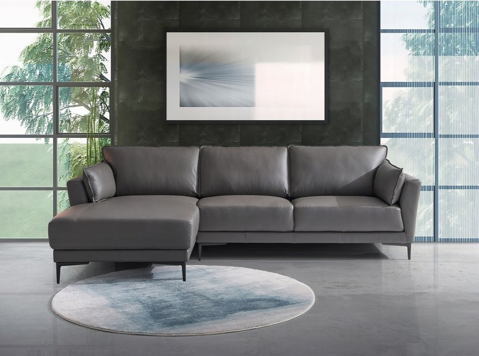 ACME Meka Sectional Sofa, Anthracite Leather LV02396
