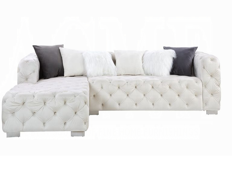 Qokmis Sectional Sofa W/6 Pillows